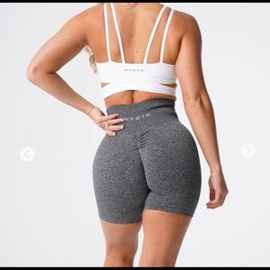 NVGTN Black Speckled Scrunch Seamless Shorts XS